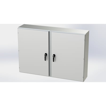 Saginaw Control & Engineering 3 Point Latch with Padlock Handle Electrical Enclosures, 42 in H, 12 in D, 60 in W SCE-42EL6012SSWFALP